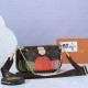 Brown Street Letter Print Chains Zipper Patchwork Bags