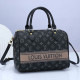 Black Street Letter Print Zipper Patchwork Bags