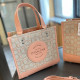 Pink Casual Letters Patchwork Contrast Bags