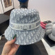 Light Blue Casual Street Letter Print Patchwork Contrast Hat