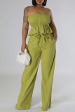 White Sexy Casual Daily Solid Color Backless Strapless Sleeveless Two Pieces