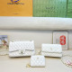 White Casual Daily Solid Color Metal Accessories Trim Patchwork Bags