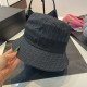 Black Casual Street Letter Print Patchwork Contrast Hat