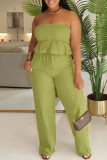 White Sexy Casual Daily Solid Color Backless Strapless Sleeveless Two Pieces