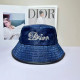Blue Casual Letter Print Patchwork Contrast Hat