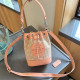 Pink Casual Daily Letters Draw String Patchwork Contrast Bags