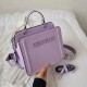 Purple Street Letters Zipper Patchwork Bags