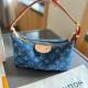 Blue Casual Street Letters Zipper Patchwork Bags