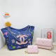 Blue Pink Casual Street Graffiti Print Letters Patchwork Bags