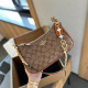 Red-brown Casual Street Letter Print Metal Accessories Trim Chains Bags