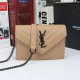 Khaki Street Letters Zipper Patchwork Bags