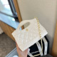 White Casual Daily Solid Color Metal Accessories Trim Patchwork Bags