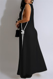 White Casual Patchwork Bow Decor Deep V Neck Sleeveless Two Pieces
