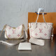 White Casual Celebrities Letters Chains Patchwork Contrast Embossed Bags