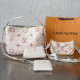 White Daily Celebrities Letters Patchwork Contrast Embossed Bags