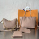 Coral Powder Daily Celebrities Letters Patchwork Embossed Bags