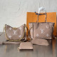 Coral Powder Casual Celebrities Letters Chains Patchwork Contrast Embossed Bags