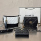 Black White Street Celebrities Solid Color Metal Accessories Trim Contrast Bags