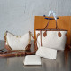 White Daily Celebrities Letters Patchwork Embossed Bags