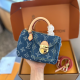 Navy Casual Street Letters Metal Accessories Trim Irregular Patchwork Bags