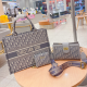 White Blue Casual Daily Letter Print Patchwork Bags