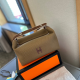 Brown Casual Street Letters Patchwork Contrast Bags