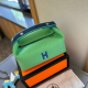 Green Casual Street Letters Patchwork Contrast Bags