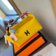 Yellow Casual Street Letters Patchwork Contrast Bags
