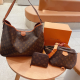 Brown Casual Daily Letter Print Patchwork Bags