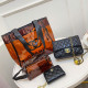 Orange Casual Street Ball Patchwork Contrast Bags