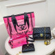 Pink Casual Street Ball Patchwork Contrast Bags