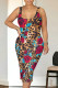 Leopard Print Casual Geometric Print Leopard Print The stars Flowers Contrast U Neck Printed Dresses