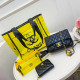 Yellow Casual Street Ball Patchwork Contrast Bags