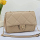 Khaki Street Letters Chains Patchwork Bags