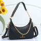 Black Street Letters Zipper Patchwork Bags