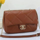Brown Street Letters Chains Patchwork Bags
