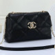 Black Street Letters Zipper Patchwork Bags