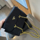 Black Casual Daily Solid Color Metal Accessories Trim Bags