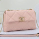 Pink Street Letters Zipper Patchwork Bags