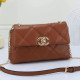 Brown Street Letters Zipper Patchwork Bags