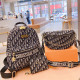 Blue Casual Street Letters Zipper Patchwork Bags