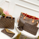 Brown Casual Street Letter Print Patchwork Contrast Bags
