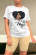 Beige Casual Figure Print Letter Print O Neck Short Sleeve Two Pieces