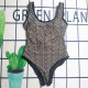 Brown Sportswear Letters Backless Patchwork Swimwears