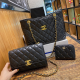Black Casual Celebrities Letters Metal Accessories Trim Patchwork Bags
