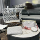 White Casual Letters Zipper Patchwork Bags