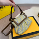 Yellow Casual Street Letters Patchwork Contrast Bags