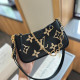 Black Casual Street Letters Chains Embossed Bags