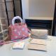 Pink Street Daily Letters Patchwork Contrast Bags