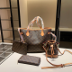 Brown Casual Street Letters Patchwork Contrast Bags